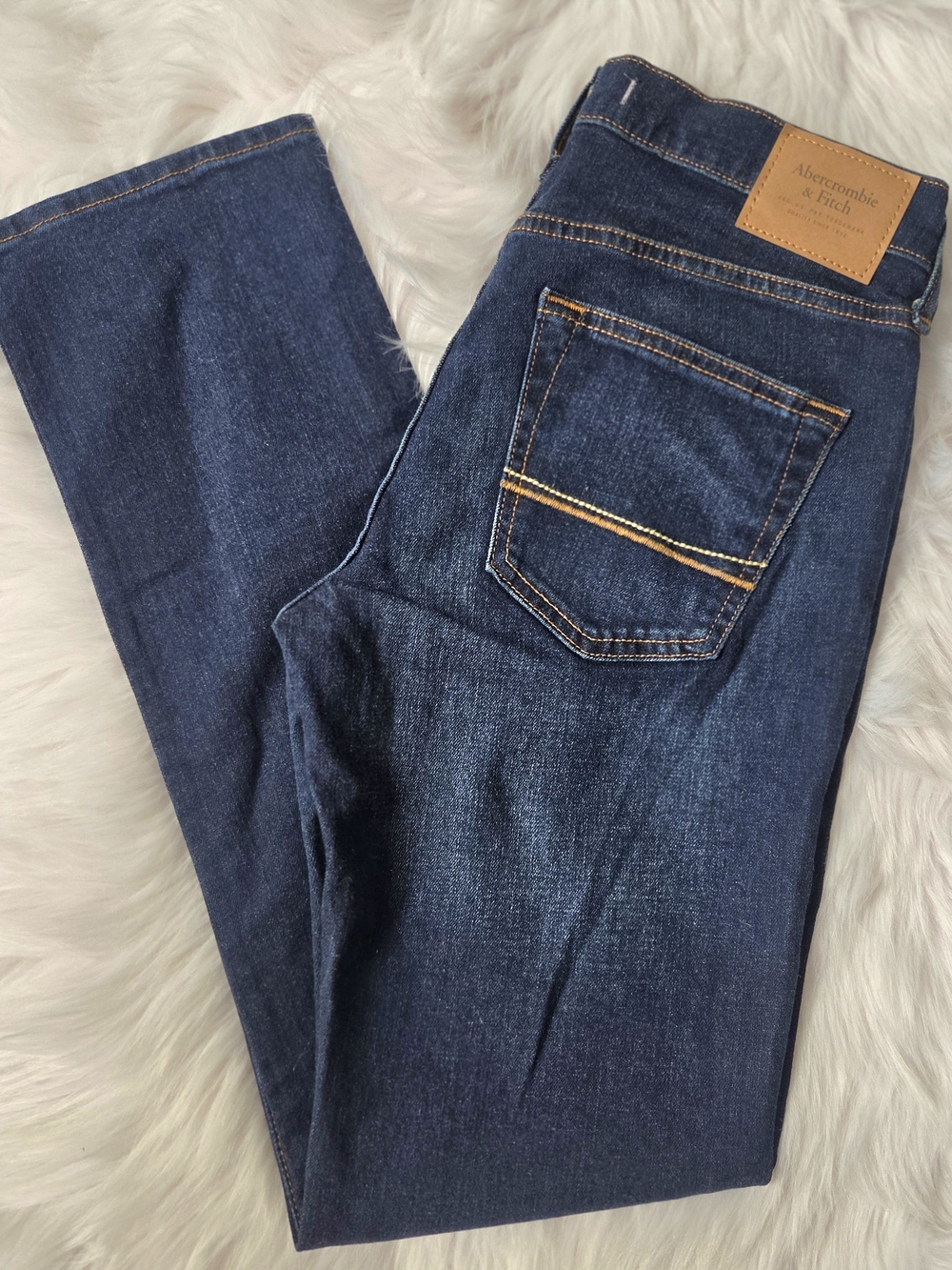 ABERCROMBIE & FITCH Men's Slim Straight Dark Blue Jeans Size 29x32
